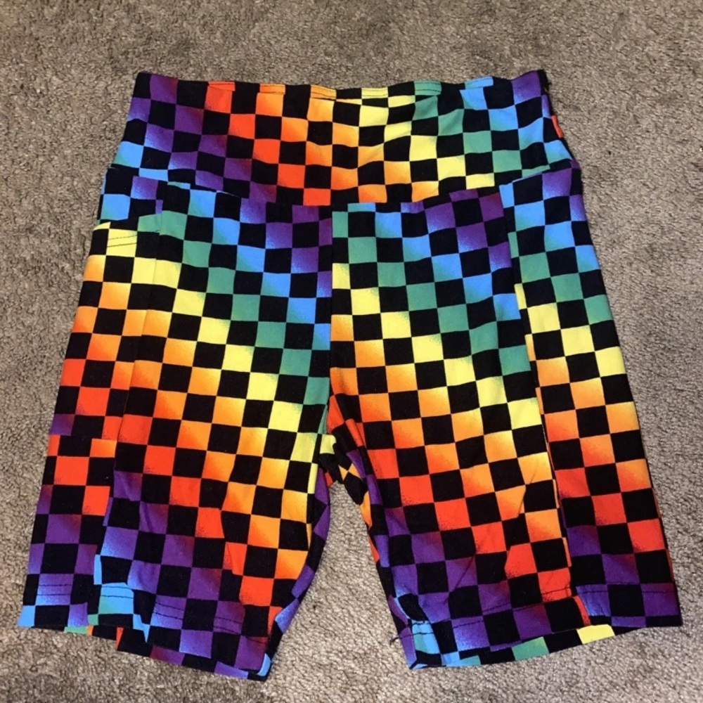 No Boundaries Multicolor Checkered Women Shorts